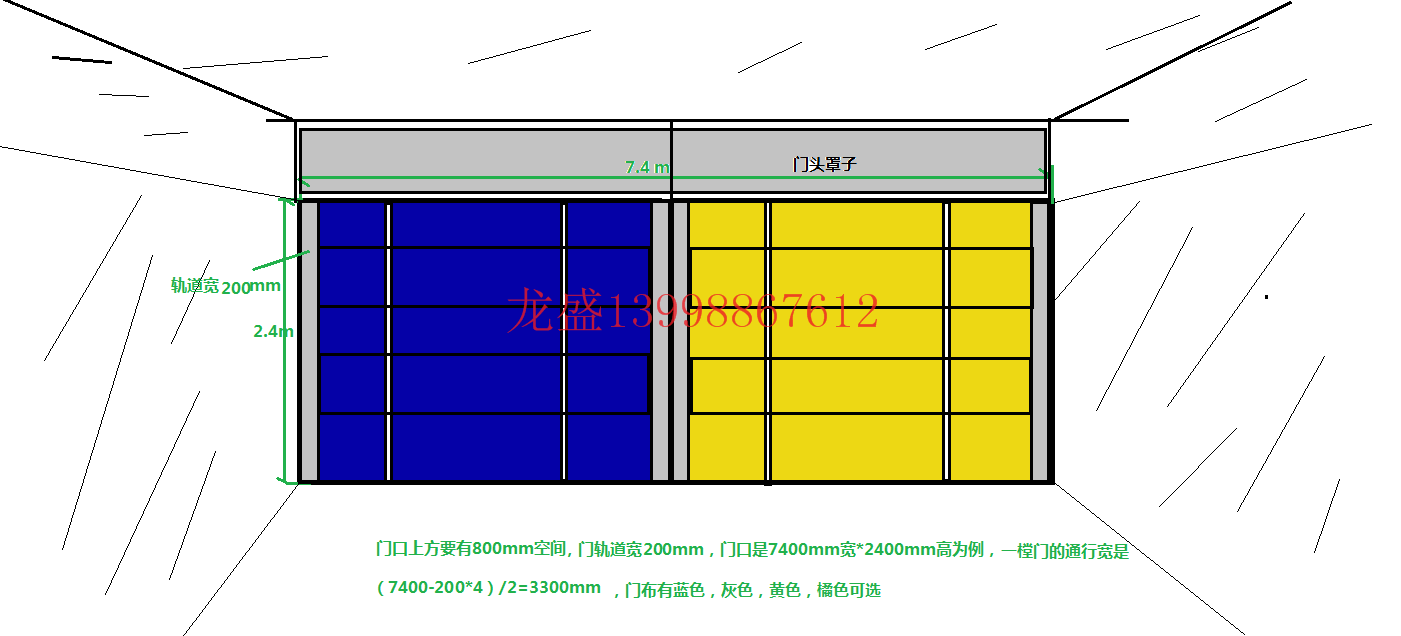 7米宽门口堆积门