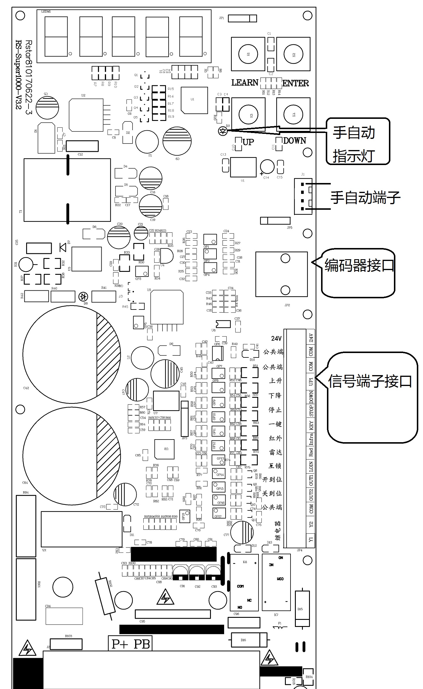 控制端子接线：